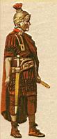 Rome, Soldat, Chef vetu du Paludamentum, avec le pantalon emprunte aux gaulois.jpg